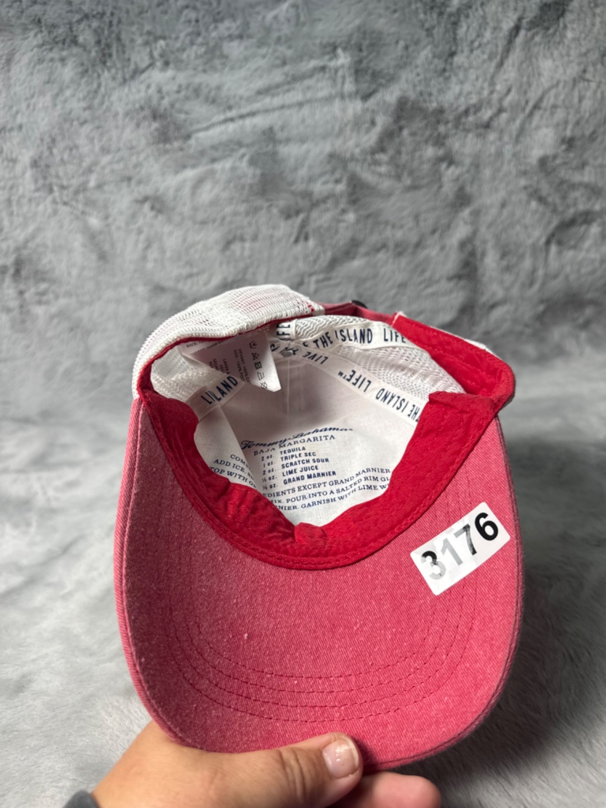 Tommy Bahama Golf Hat Cap Red Strap Back Golf Golfer Cocktail Recipe Adjustable