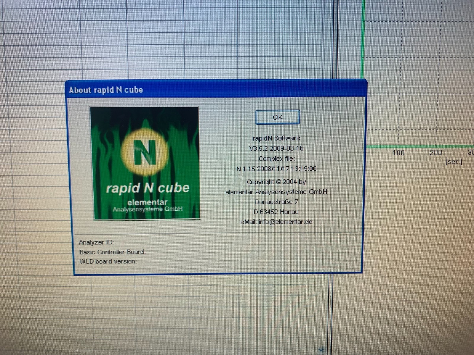 Elementar Rapid N Cube Nitrogen and Protein Analyzer w/PC Software