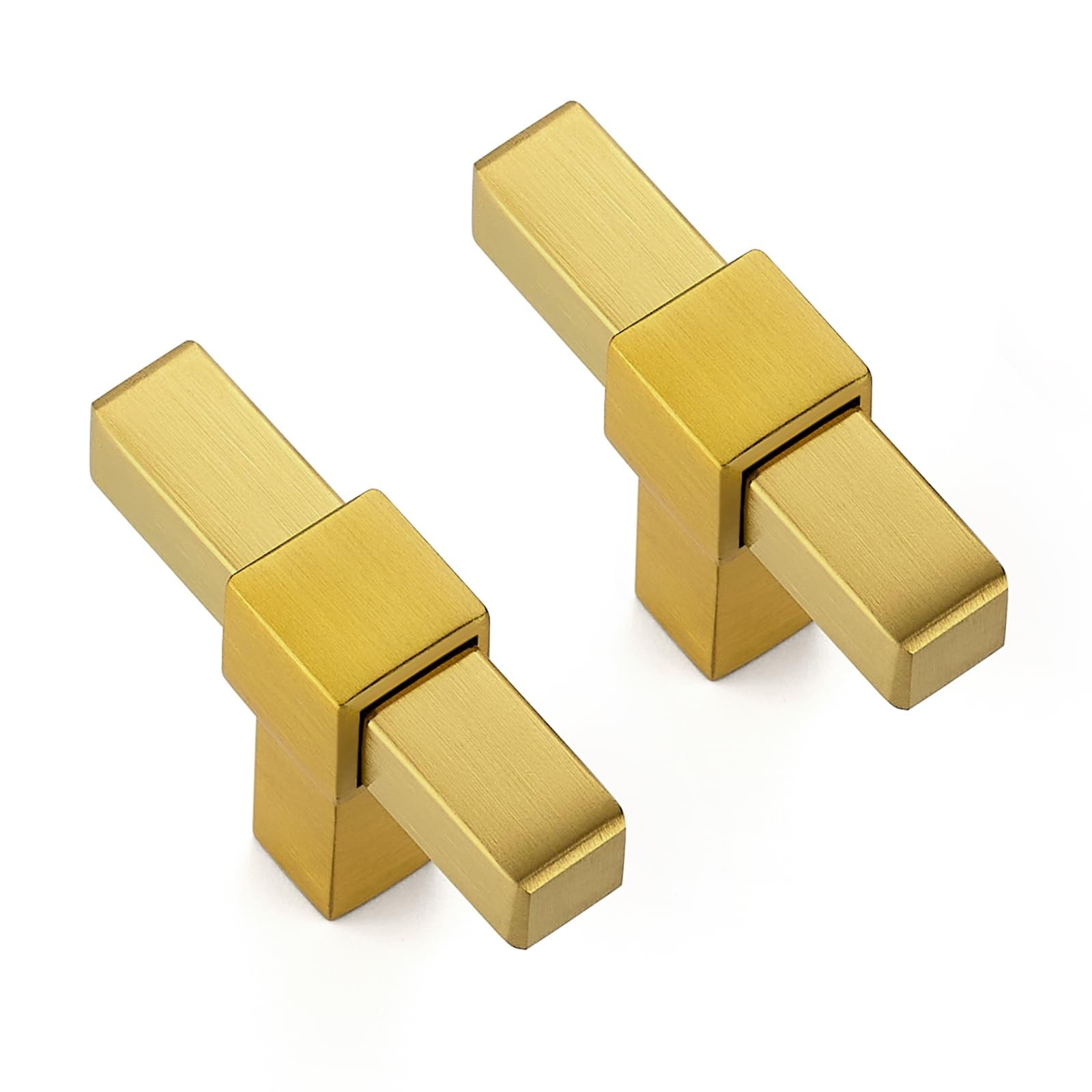 30 Pack Gold Cabinet Knobs 2 Inch - Brushed Brass Drawer Knobs Single Hole Go...