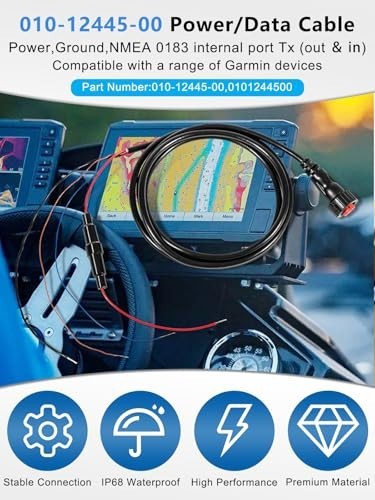 4-Pin Power/Data Cable for echoMAP, GPSMAP, Panoptix - Threaded, Upgraded Versio