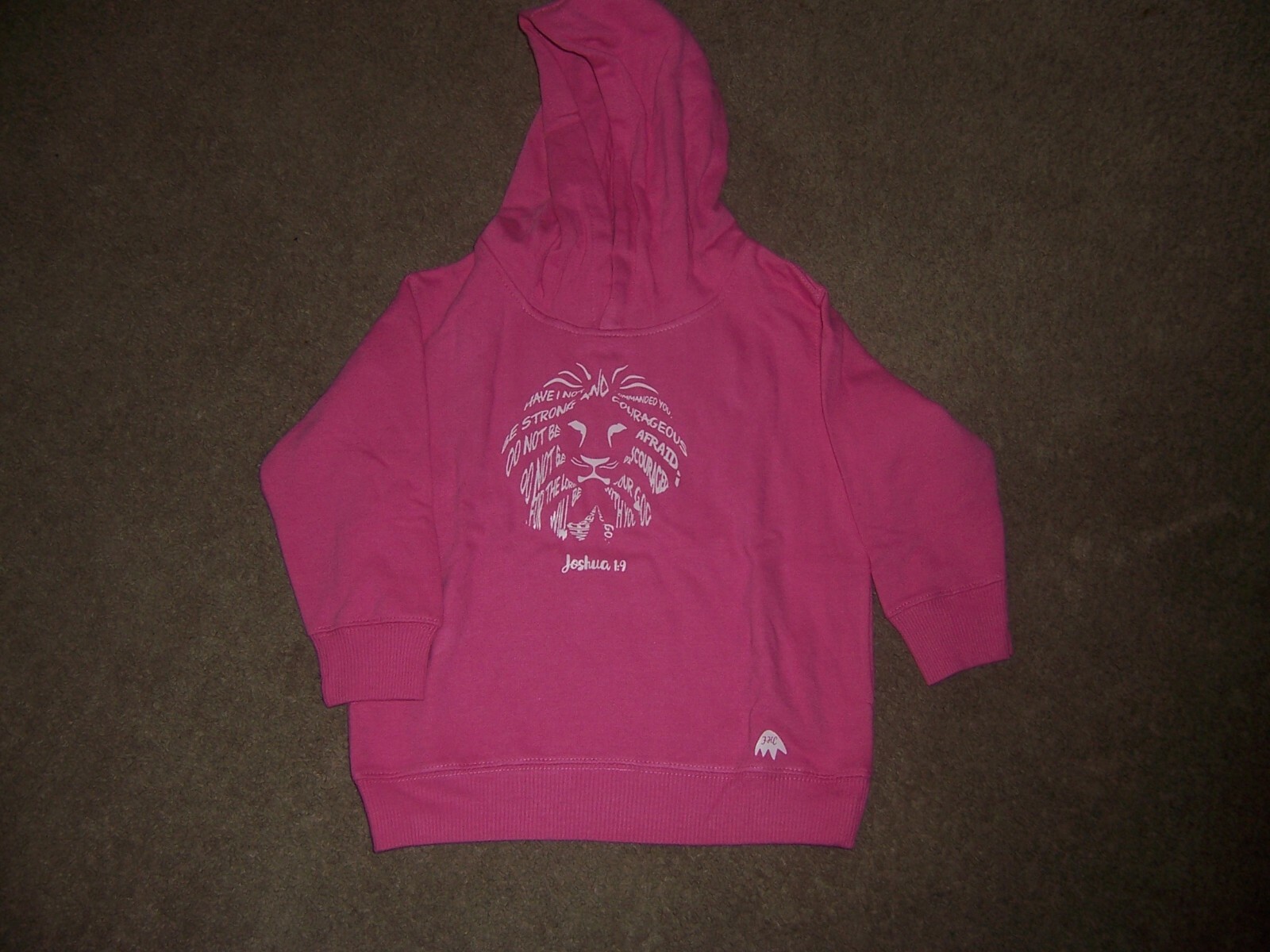 Courageous joshua 1 9 PINK  hoodie NEW size 4