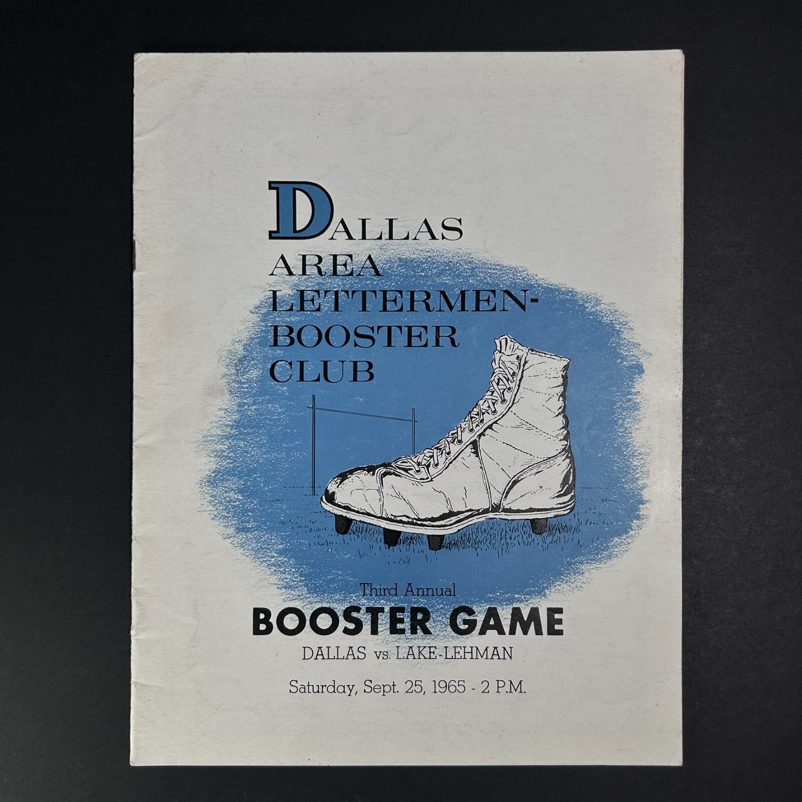 1965 Dallas vs Lake-Lehman Booster Game Program – 3rd Annual PA HS Football 🏈