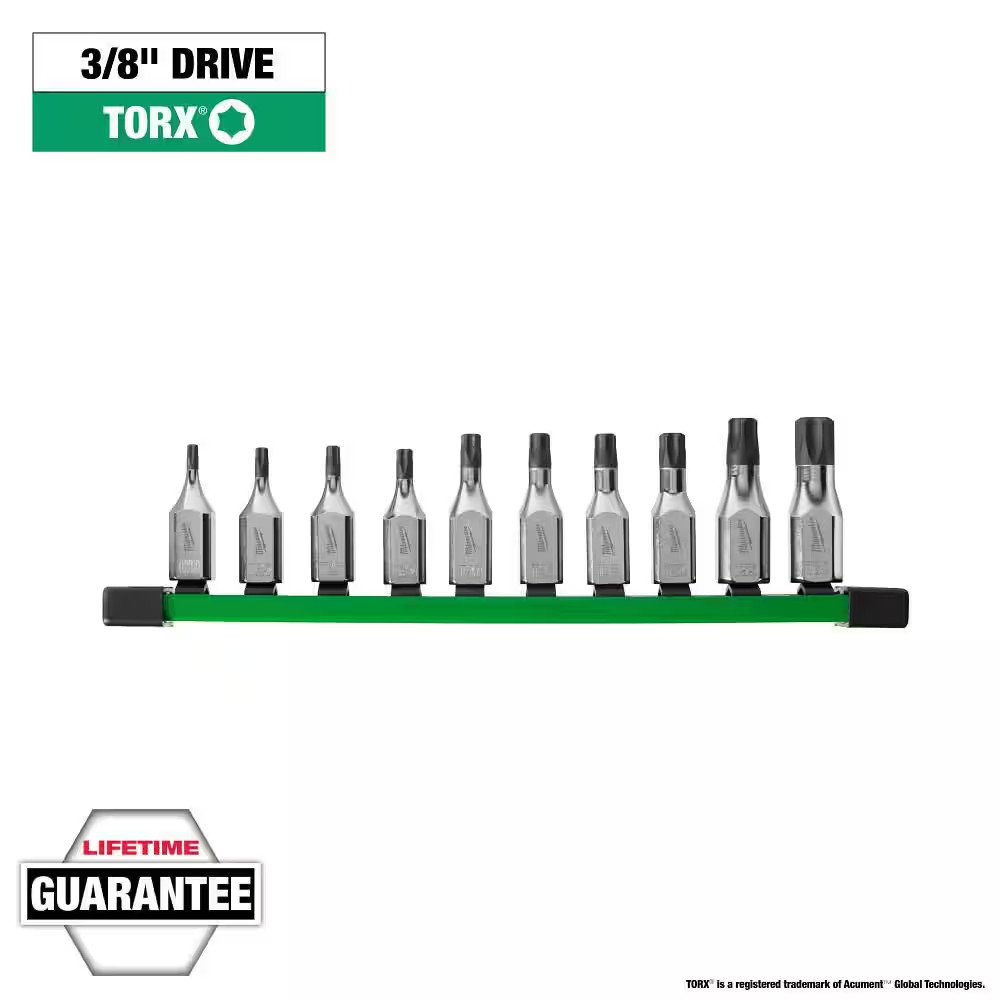 3/8 In. Drive Torx Bit Socket Set (10-Piece)