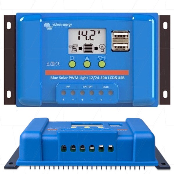 Victron Energy BlueSolar PWM-LCDUSB-20A Bluesolar 12V/24V 20A Solar Charge