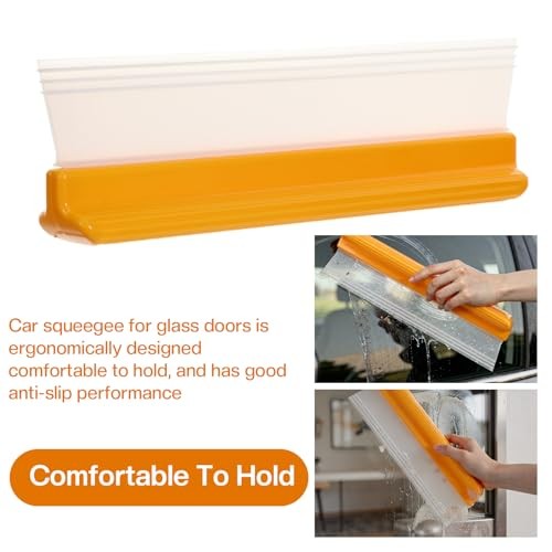 Car Squeegee, 6 Pack 12 inch Flexible Car Water Scraper Tool Silicone Window