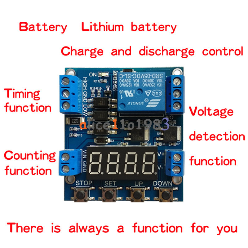 1-Channel Relay Module Trigger Delay Cycle Timer Circuit Switch Adjustable 6-30V