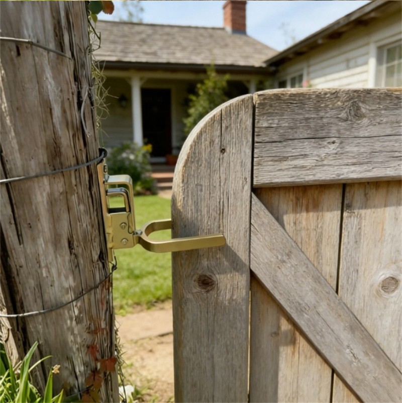 Heavy Duty Instant Locking Gate Latch One-Hand Use for Farm Ranch Backyard