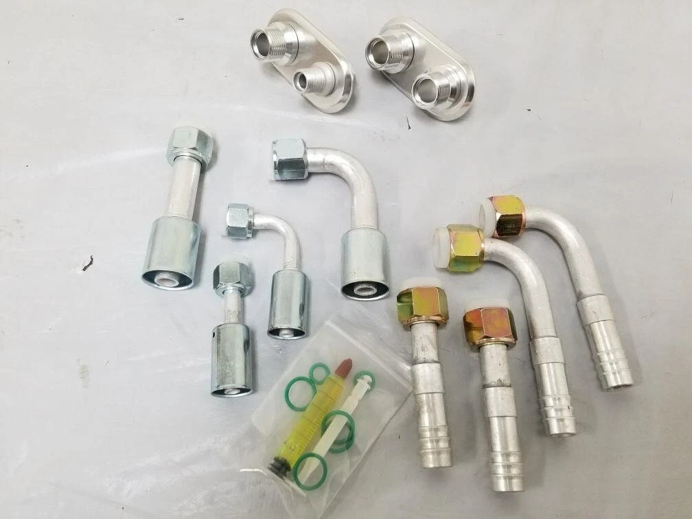 A/C & Heater Firewall Bulkhead & Fitting O-ring Kit for Std 4 Port 2 Pieces
