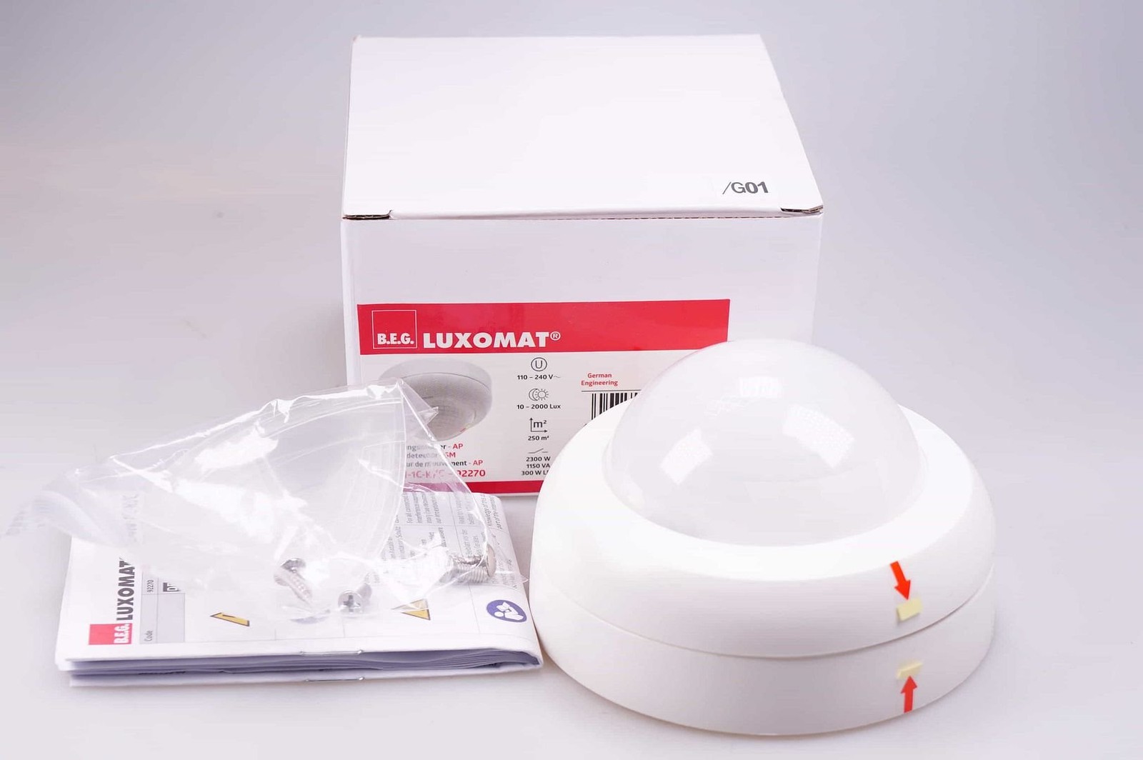 B.E.G. LUXOMAT PD4N-1C-K-AP 92270 Ceiling Presence Detector Original Packaging, NEW