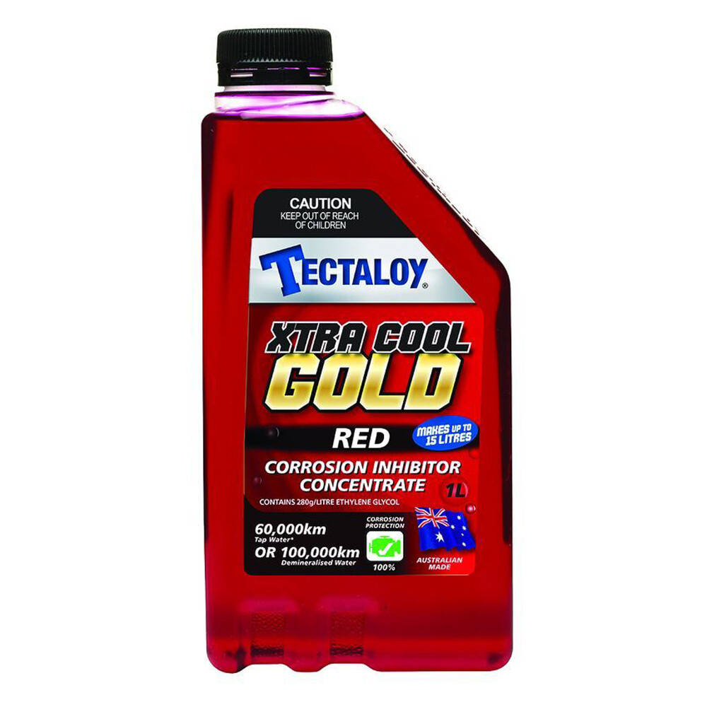 Tectaloy TEXGR1L Xtra Cool Gold Red Coolant 1L Treats 15 Litres of Water
