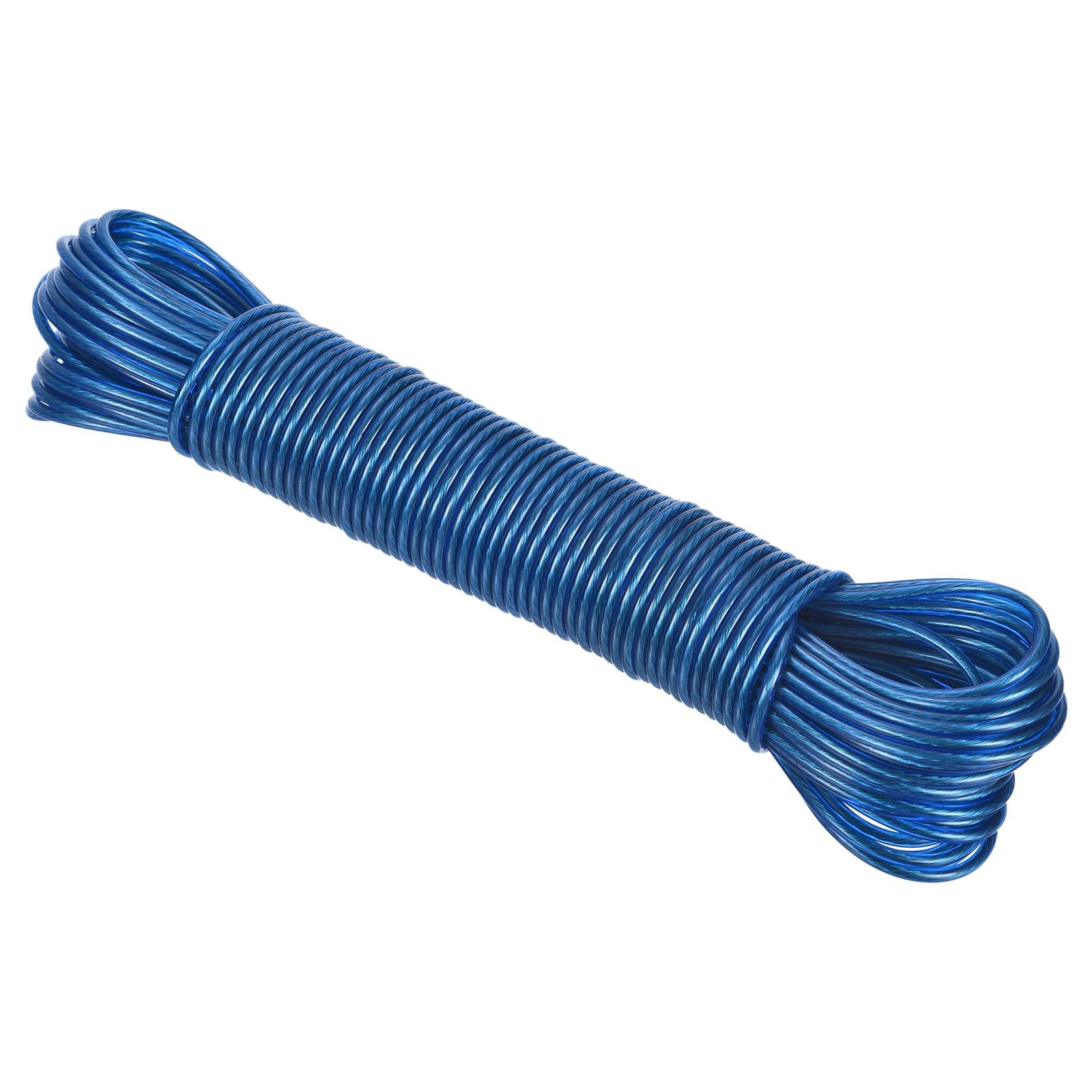 PATIKIL Plastic Coated Clothesline, 1/8 Inch x 66 FT Extra Strong Steel Core ...