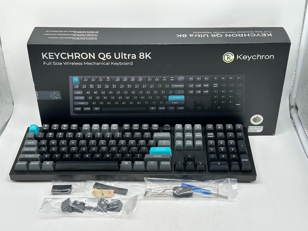 Keychron Q6 Ultra 8K Swappable RGB Backlight Banana Switch Knob Version - Black