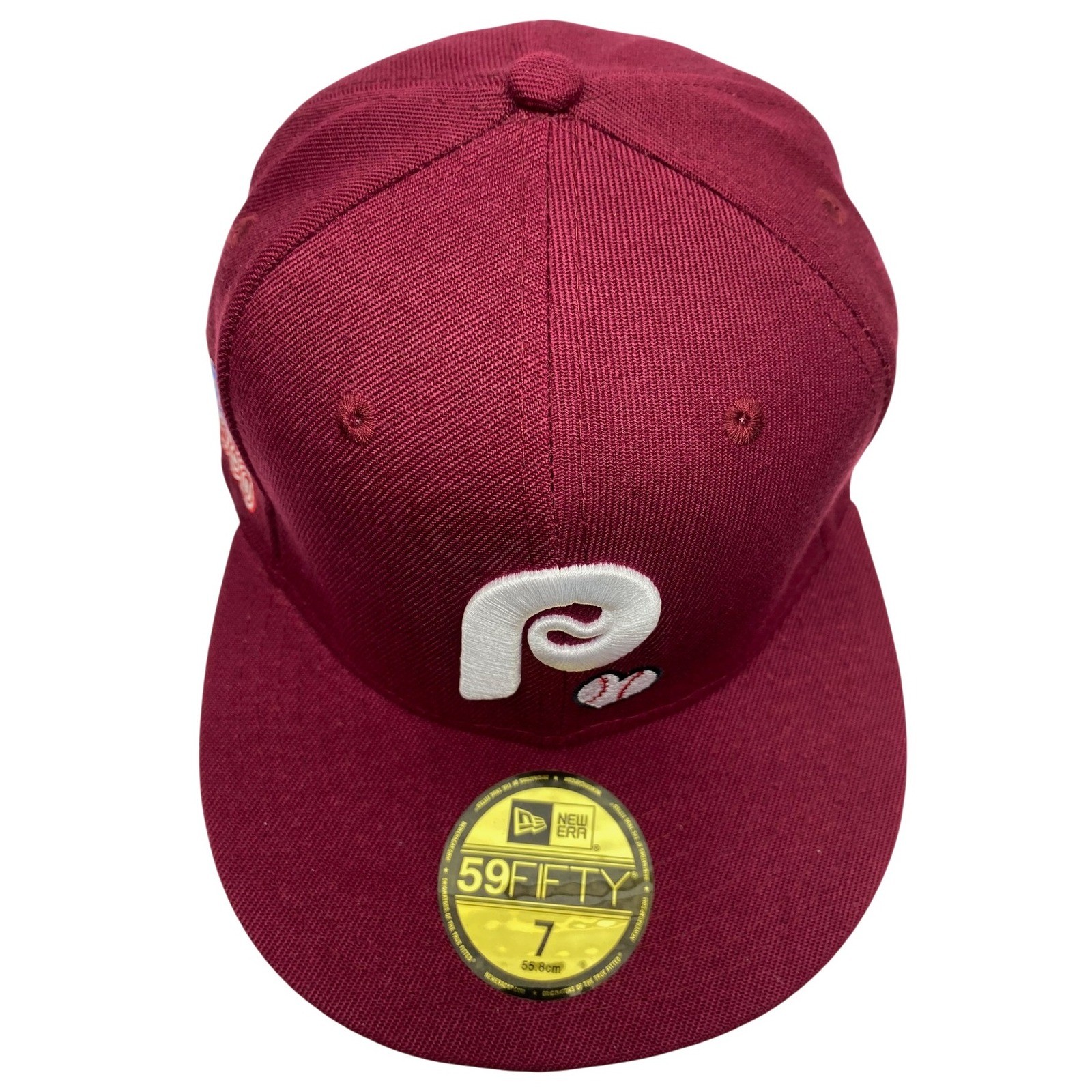New Era Philadelphia Phillies MLB Fitted Hat Cap Maroon World Series Love Hustle