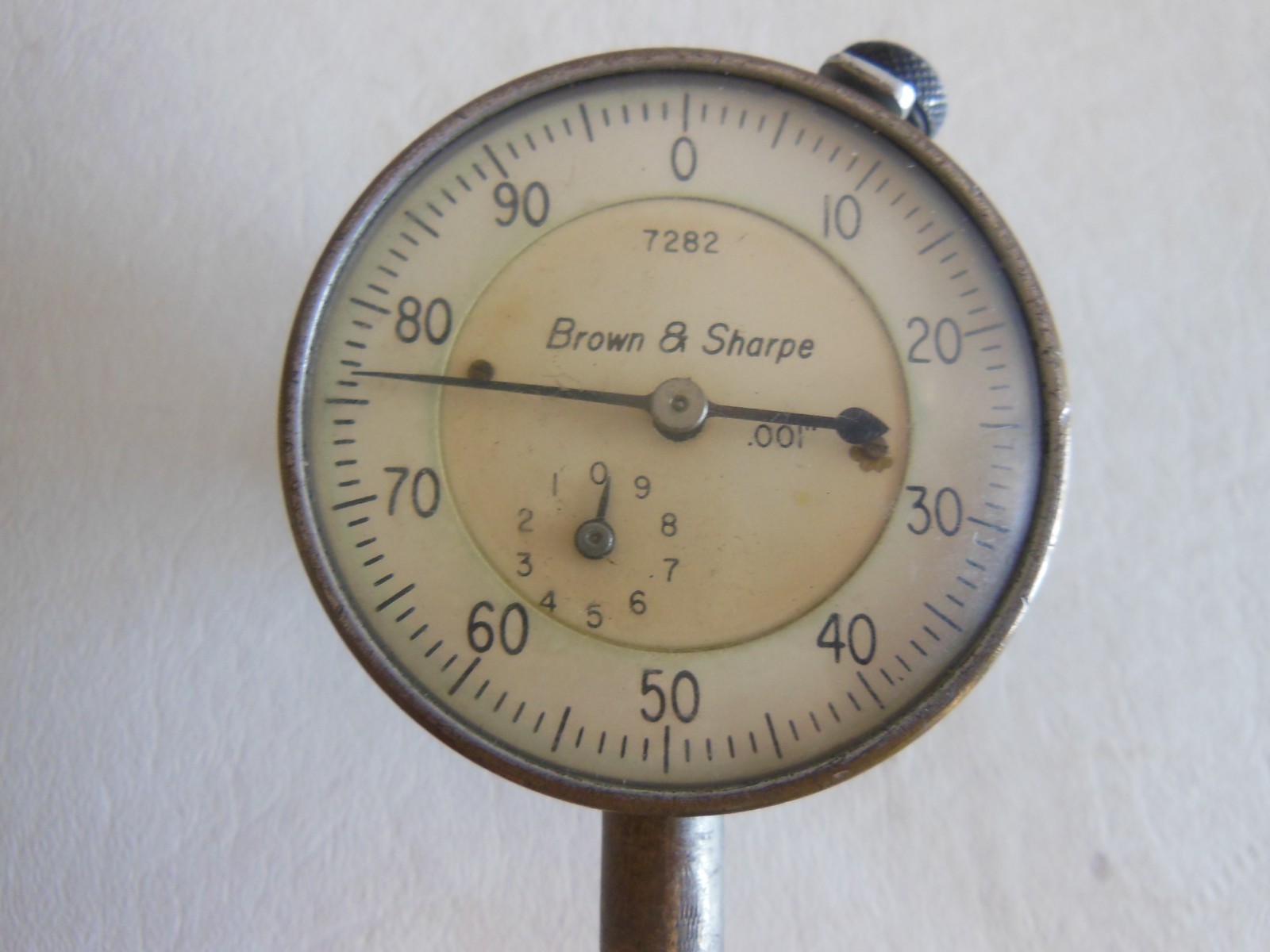 Vintage Brown & Sharpe 7282 .001 Dial Indicator 1” Range