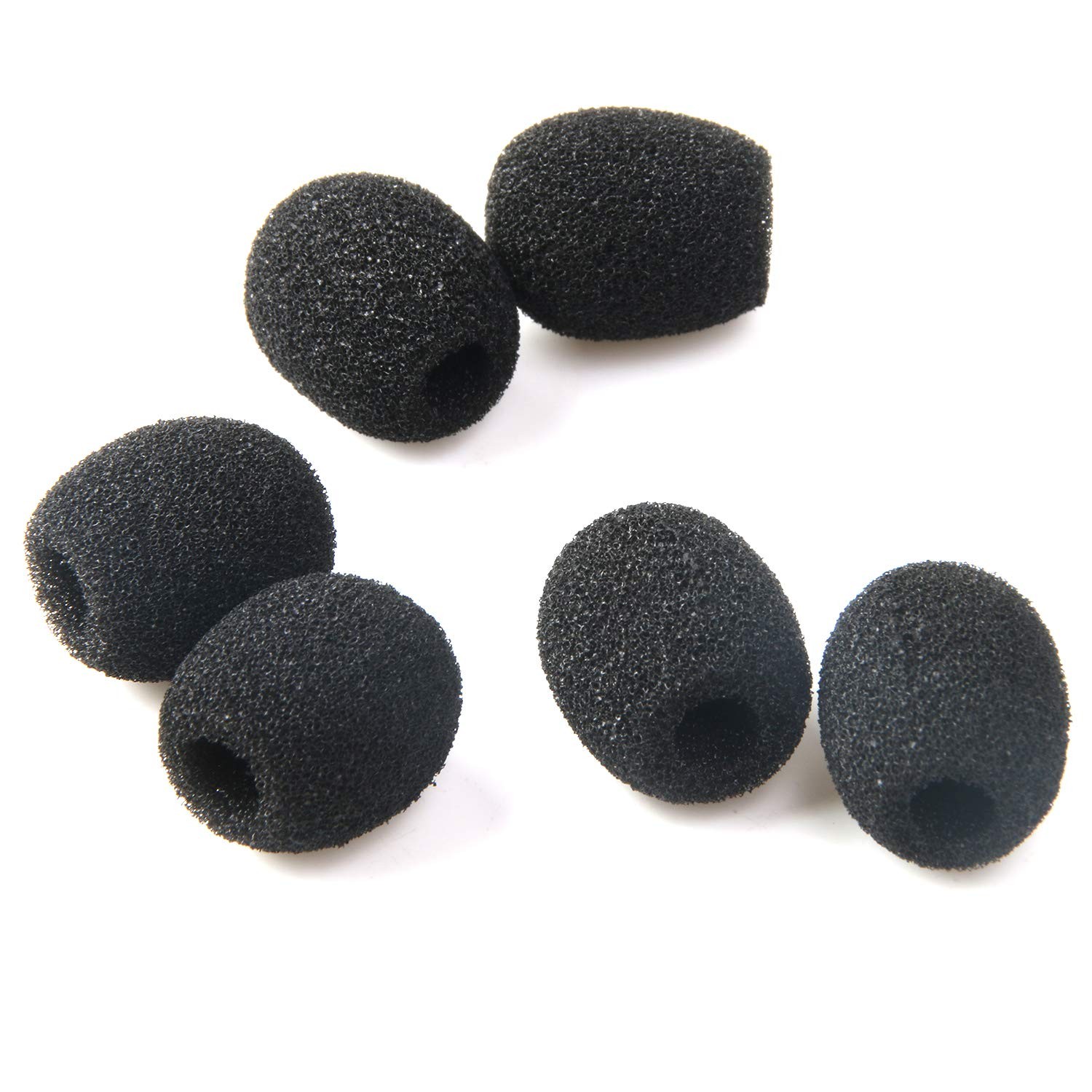 AUGSUN 18Pcs Lapel Microphone Clips Replacement Kit, 6Pcs Mini, black