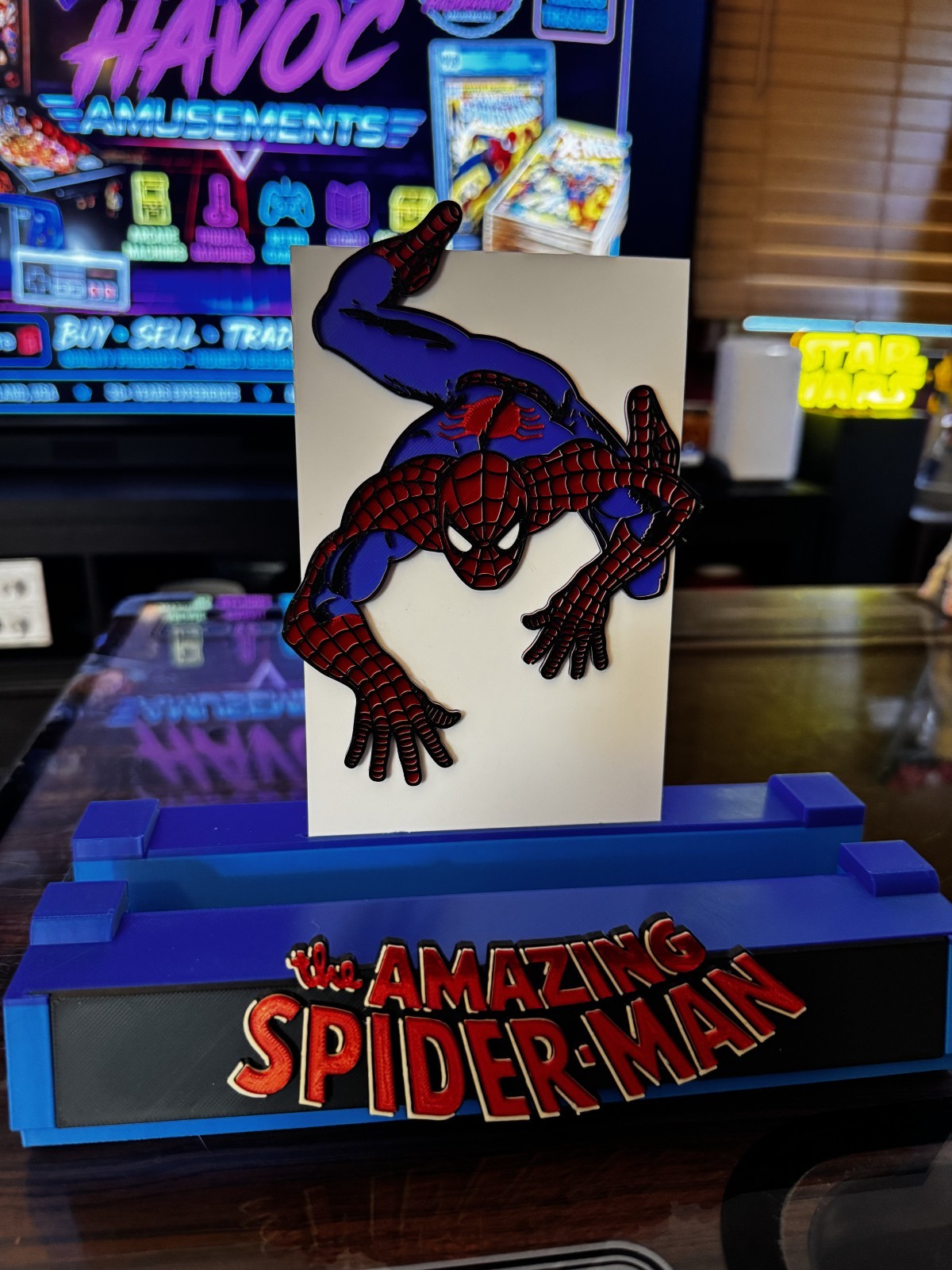 Spider-Man Comic Book Display Stand for CGC Slabs, Raw Comics & Top Loaders
