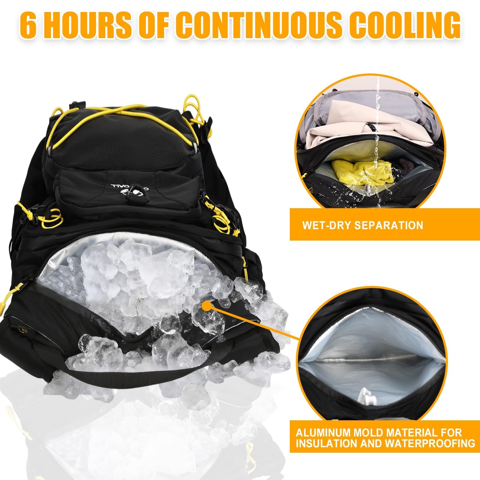 Hydration Backpack 22L, Hiking Backpack with 2L Leakproof Bladder, Sewn-in Ra...