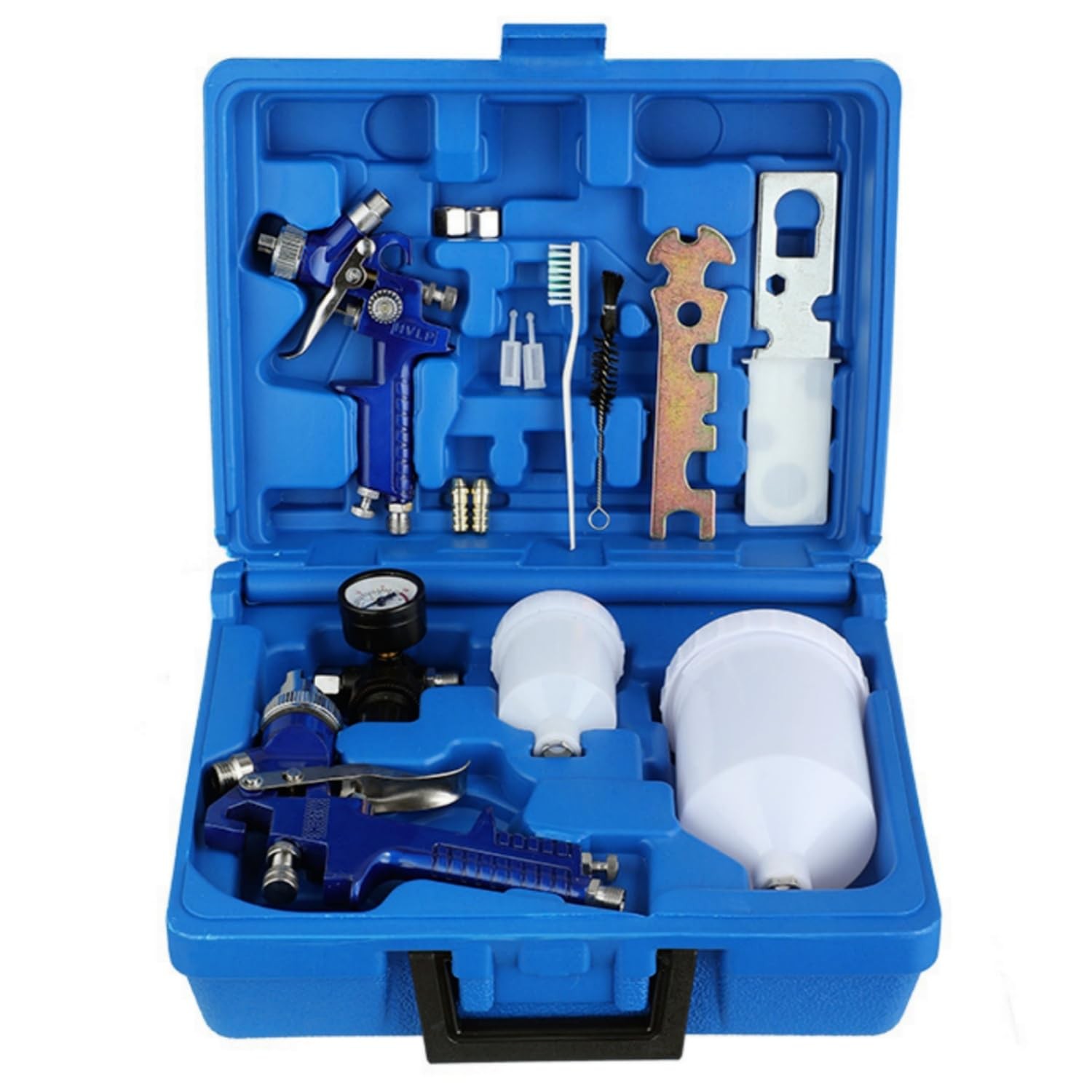 HVLP Air Gravity Spray Gun Set,2-Sprayer Paint Gun with 0.8mm 150ml & 1.4mm 6...