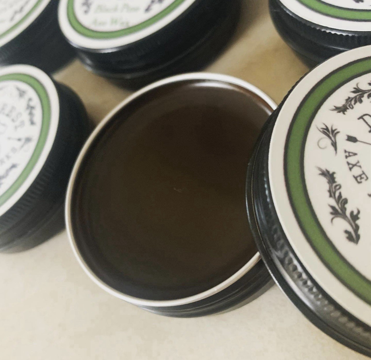 DeForest Black Pine Axe Wax 1 oz container