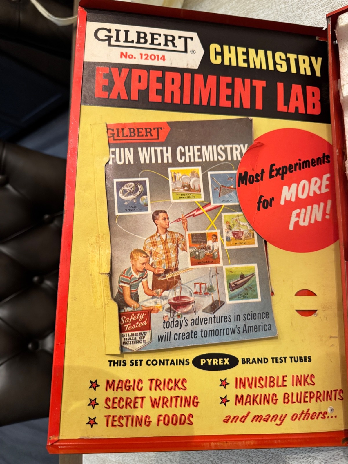 VTG Gilbert chemistry science experiment lab 12014 gatefold 1950s INCOMPLETE