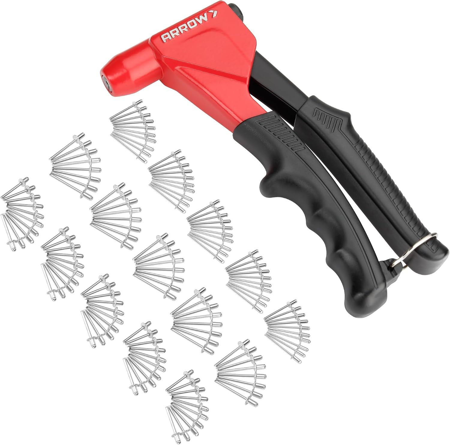 Arrow 3-In-1 Rivet Gun, One-Handed Headless Pop Rivet Gun Kit with 150Pcs Rivets