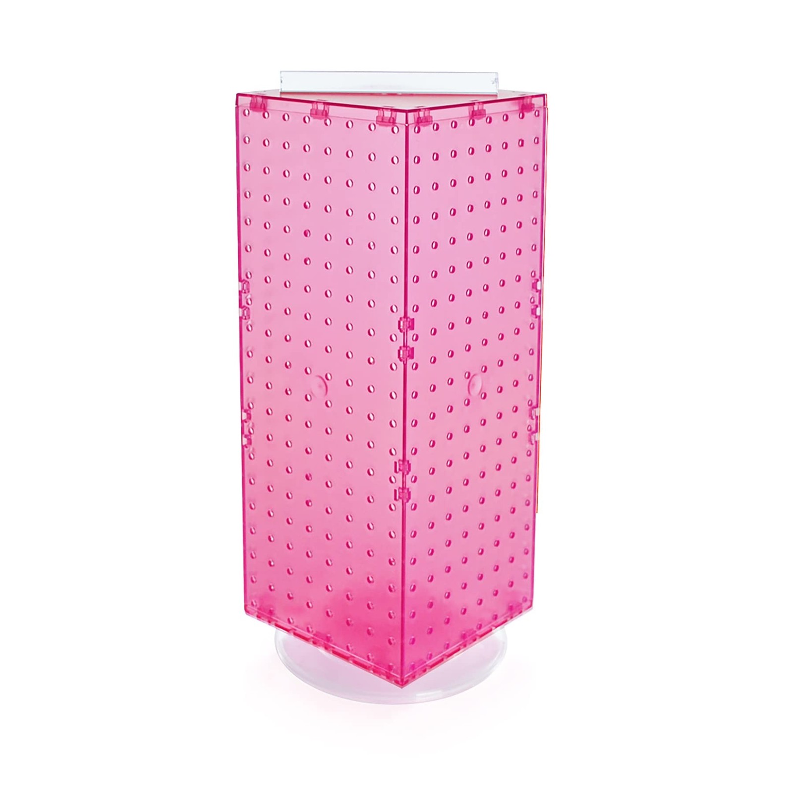 Azar Displays 703385-PNK Four-Sided Revolving 8”W X 20”H Pegboard Counter Dis...