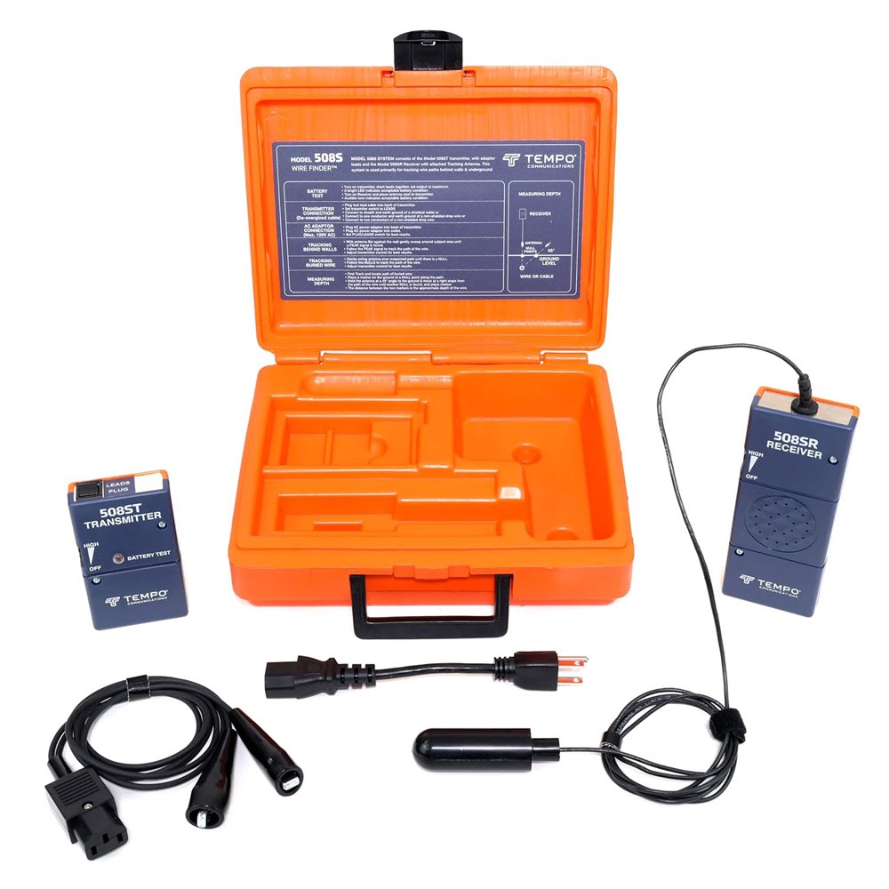 Tempo 508S-G Compact Wire Finder Mini Cable Locator w/ Carrying Case