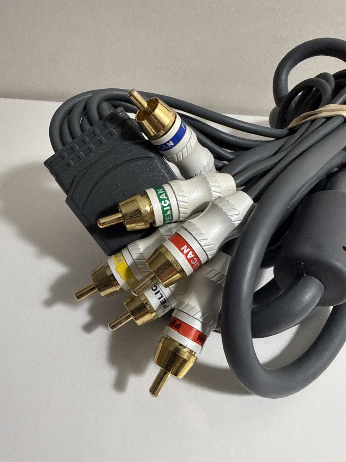 Pelican Livewire Xbox 360 HD Component AV Cable 8ft HDTV TESTED WORKING