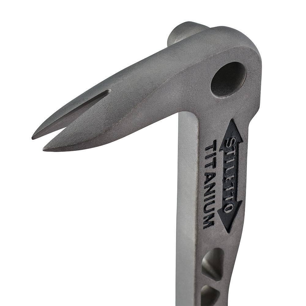 Titanium Trim and Nail Puller with 12 In. Titanium Clawbar Nail Puller with Dimp