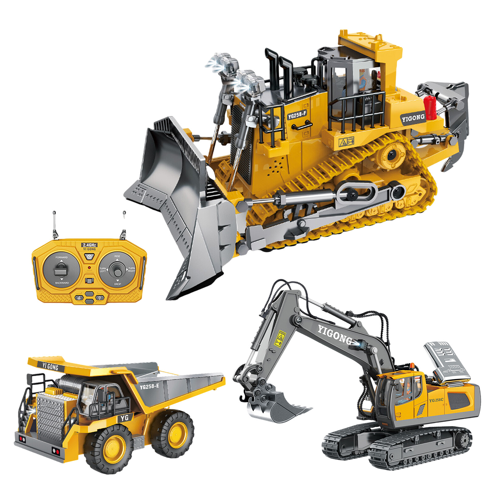 Engineering RC Excavator Toy 1:20 Scale Remote Control Construction Truck Gift