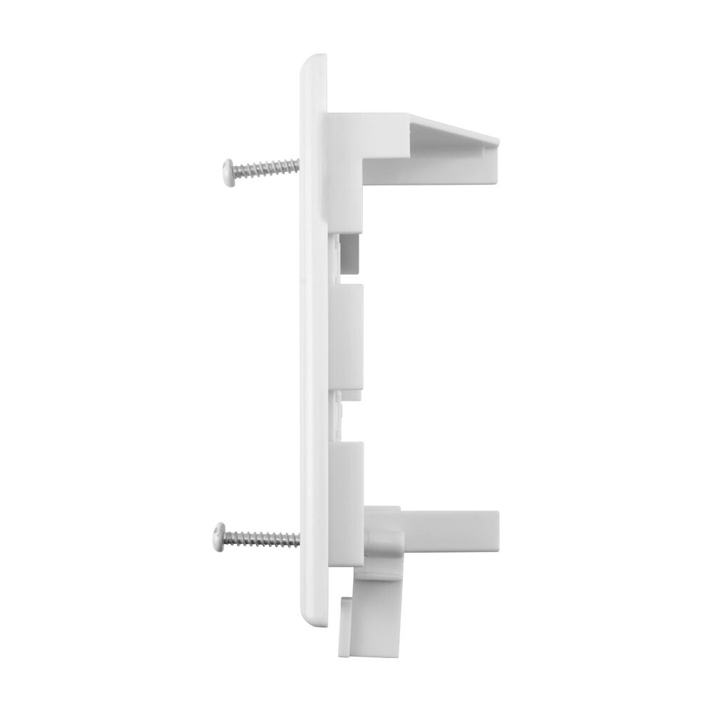 Construct Pro Cable Management Brush Plate (Dog-Ear Installation Tabs, White)