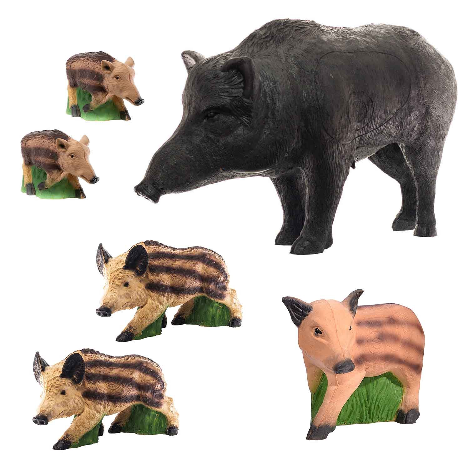Wild Boar Rotto with 6 Pieces 3D Animals