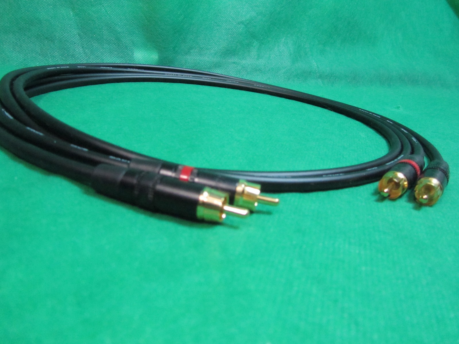 4 Ft Pair Canare L4E6S Black Star Quad RCA to RCA HIFI Audio Cable.