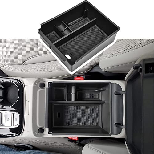 Center Console Organizer Tray Compatible with Hyundai Tucson Limited 2022 Black