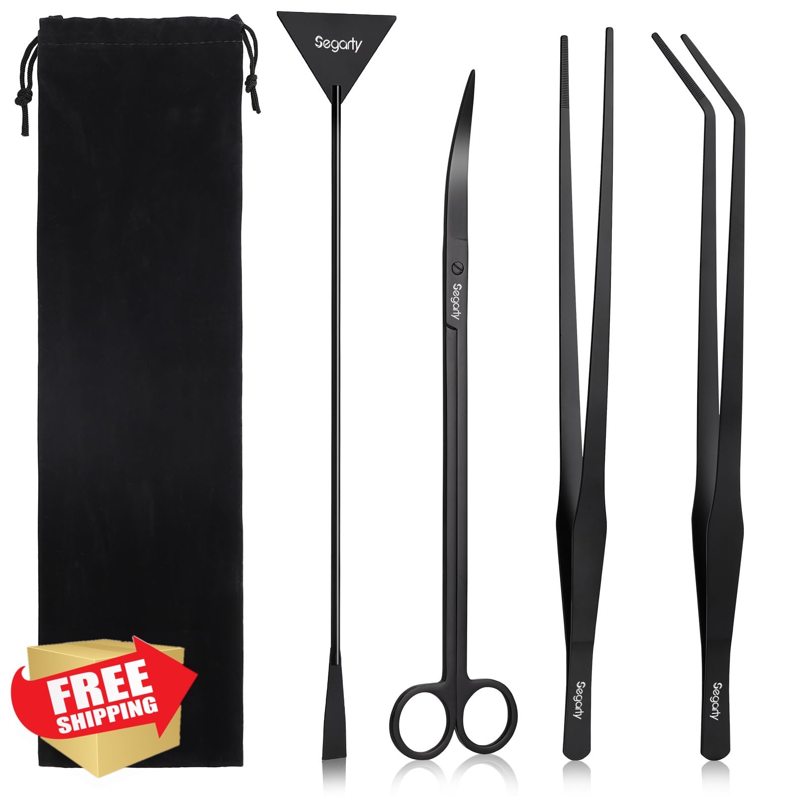 Segarty 4in1 Aquarium Tools Kit Aquascaping Stainless