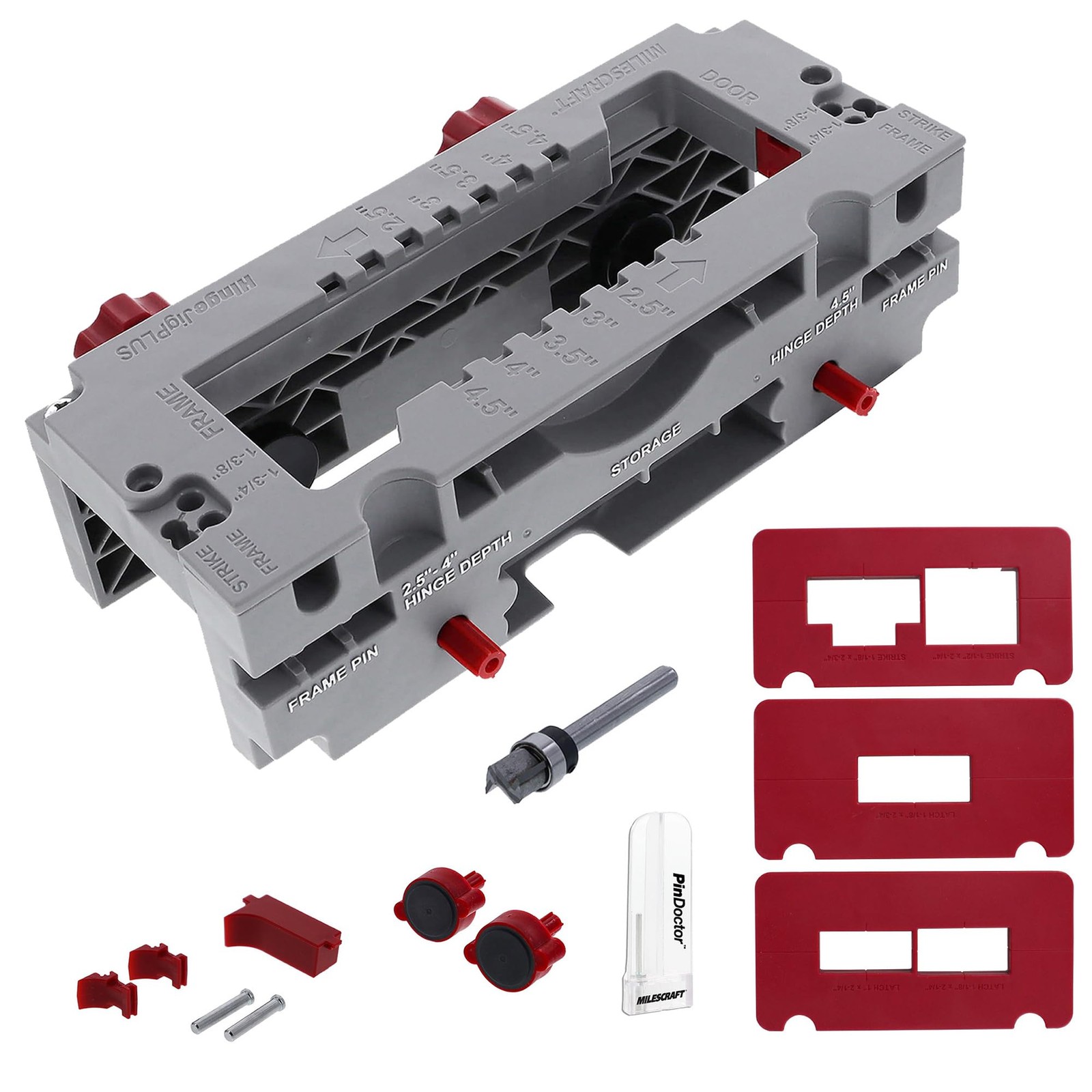 1229 Hinge Jig Dual Clamping Door Mortiser 2.5 To 4.5 Inch Install Kit