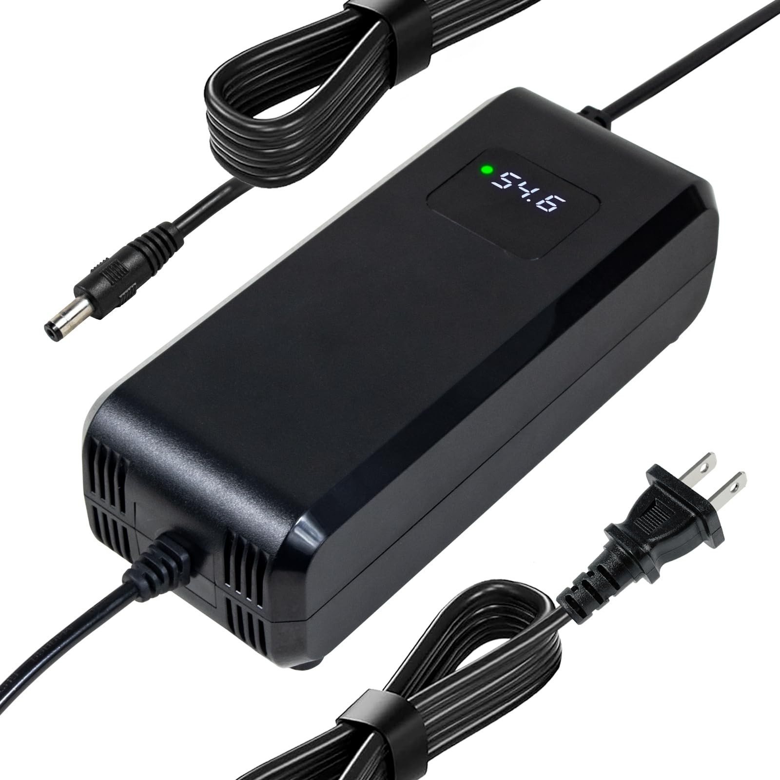 YZPOWER 54.6V 4A Lithium Battery Charger for 48V 13s li-ion Battery DC 5.5 * ...