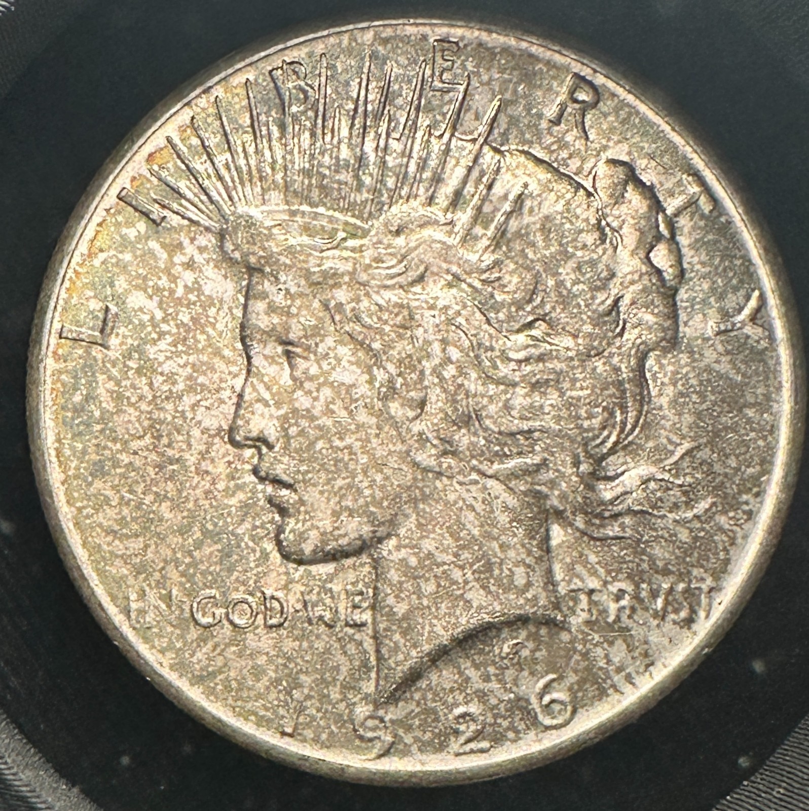 1926 Peace Silver Dollar Scarce Low Mintage Crazy Toning Key Date