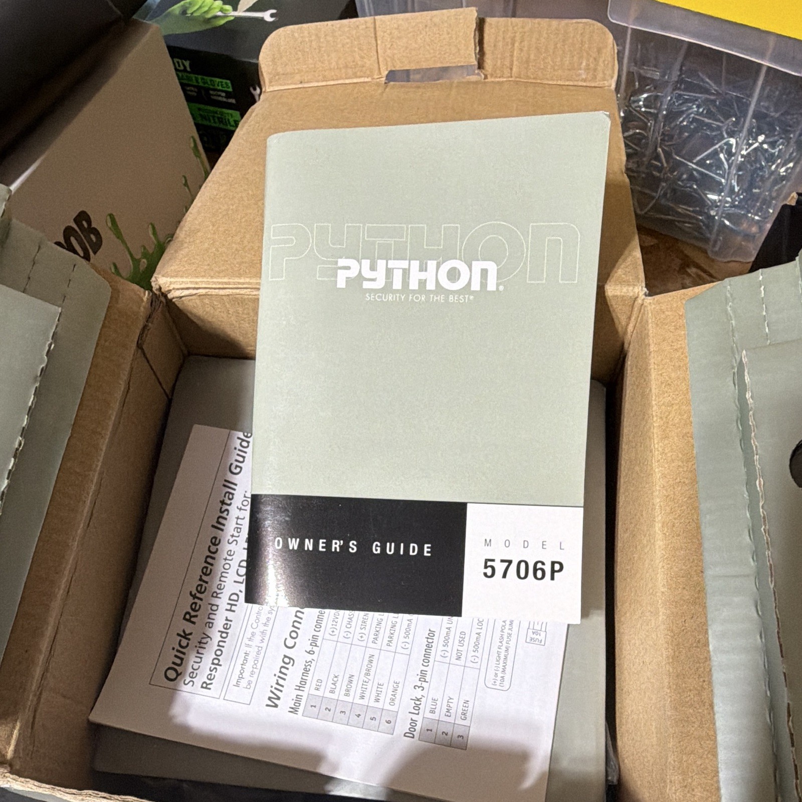 Python 5706P 2-Way LCD Remote Start Kit Keyless Entry Car Alarm System