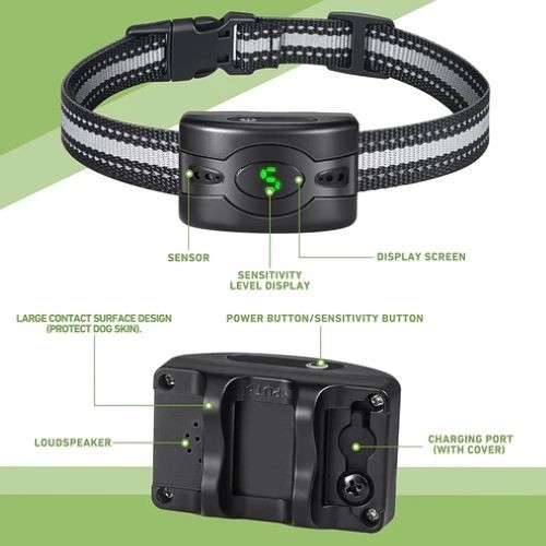 Rechargeable Dog Bark Collar 2 Pack No Shock Waterproof Training Collar