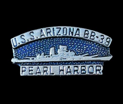 USS ARIZONA BB-39 PEARL HARBOR PIN U.S. NAVY