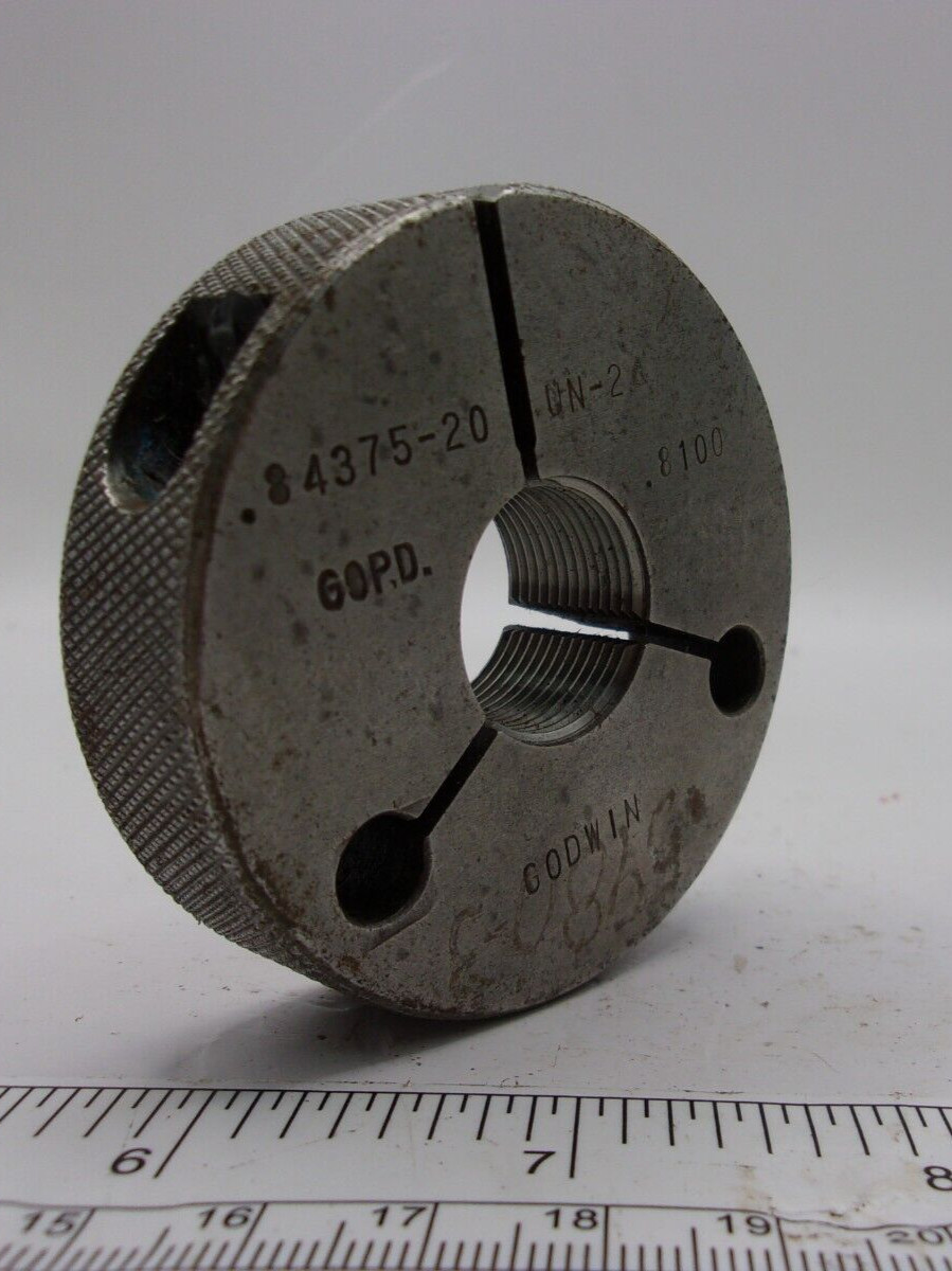 GODWIN, .84375-20 UN-2A, THREAD RING GAUGE, GO PD. .8100, 1463A