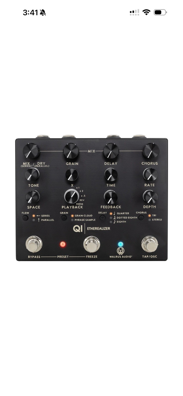 Walrus Audio Qi Etherealizer Multi-Effects Pedal