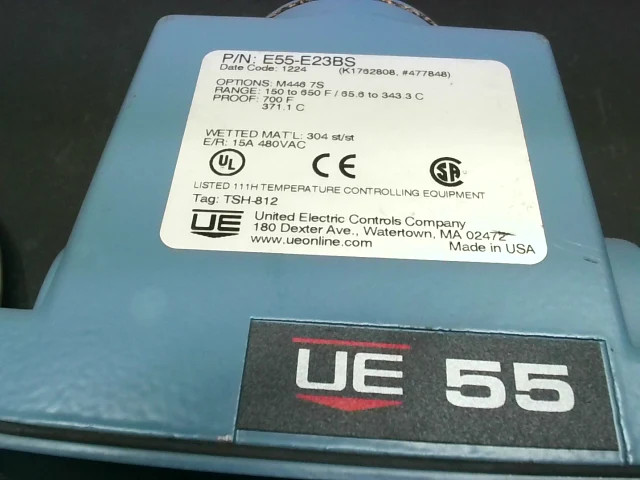 United Electric E55 E23BS Temperature Controller 150-650F 480VAC-New No Box