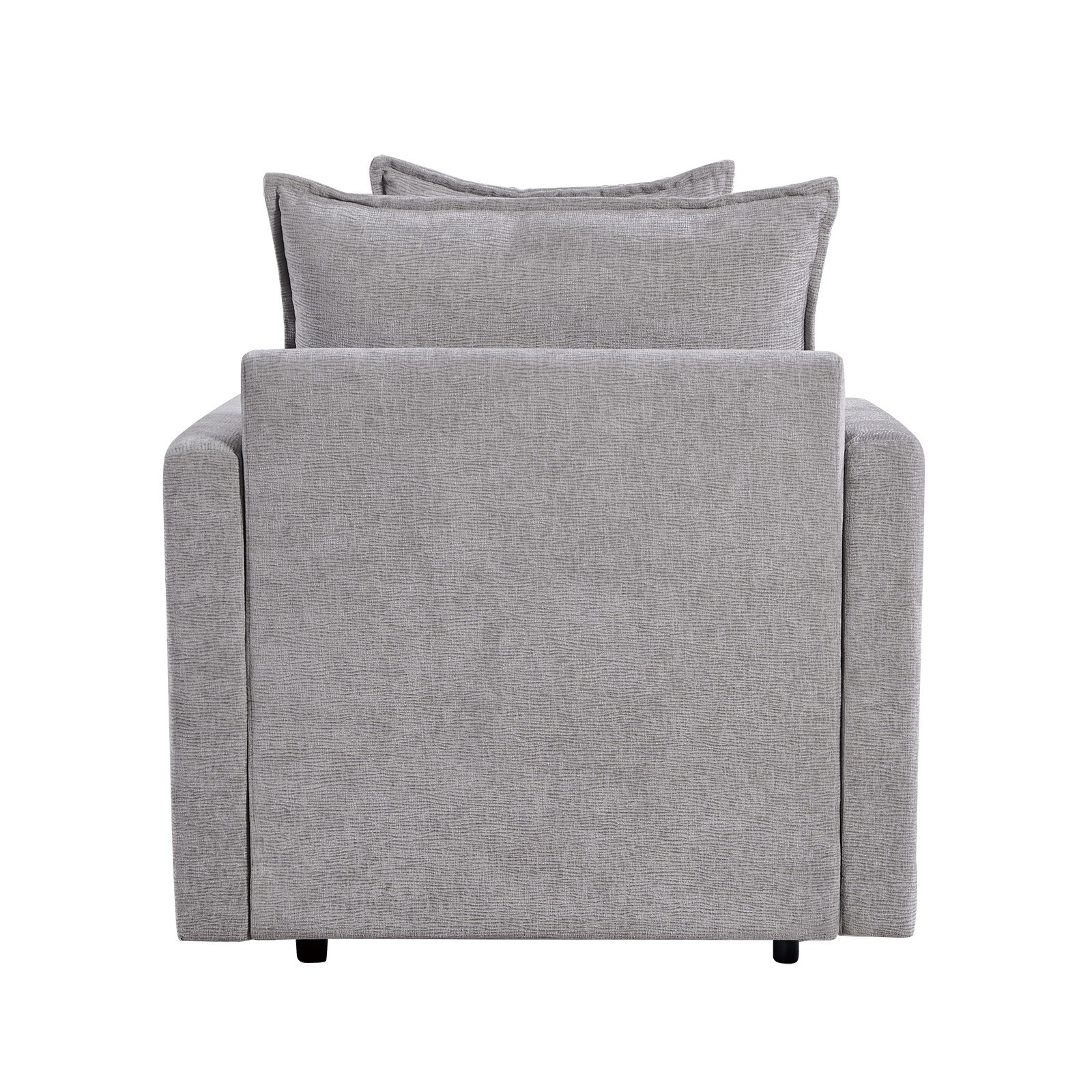 Chenille Fabric Comfy Deep Single Seat Sofa Upholstered Reading Armchair
