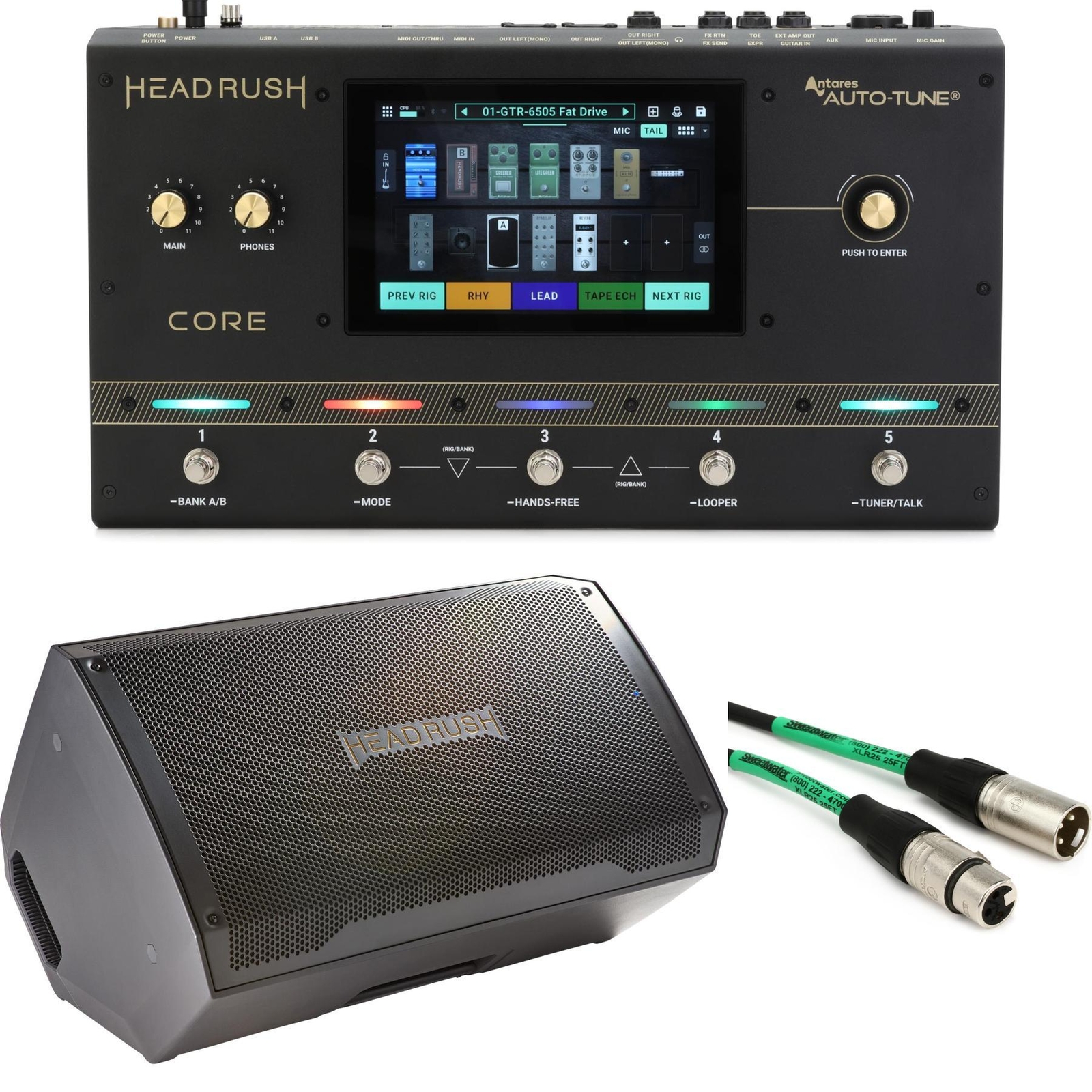 HeadRush Core Guitar Multi-effect/Amp Modeler/Vocal Processor Unit and 1x12"