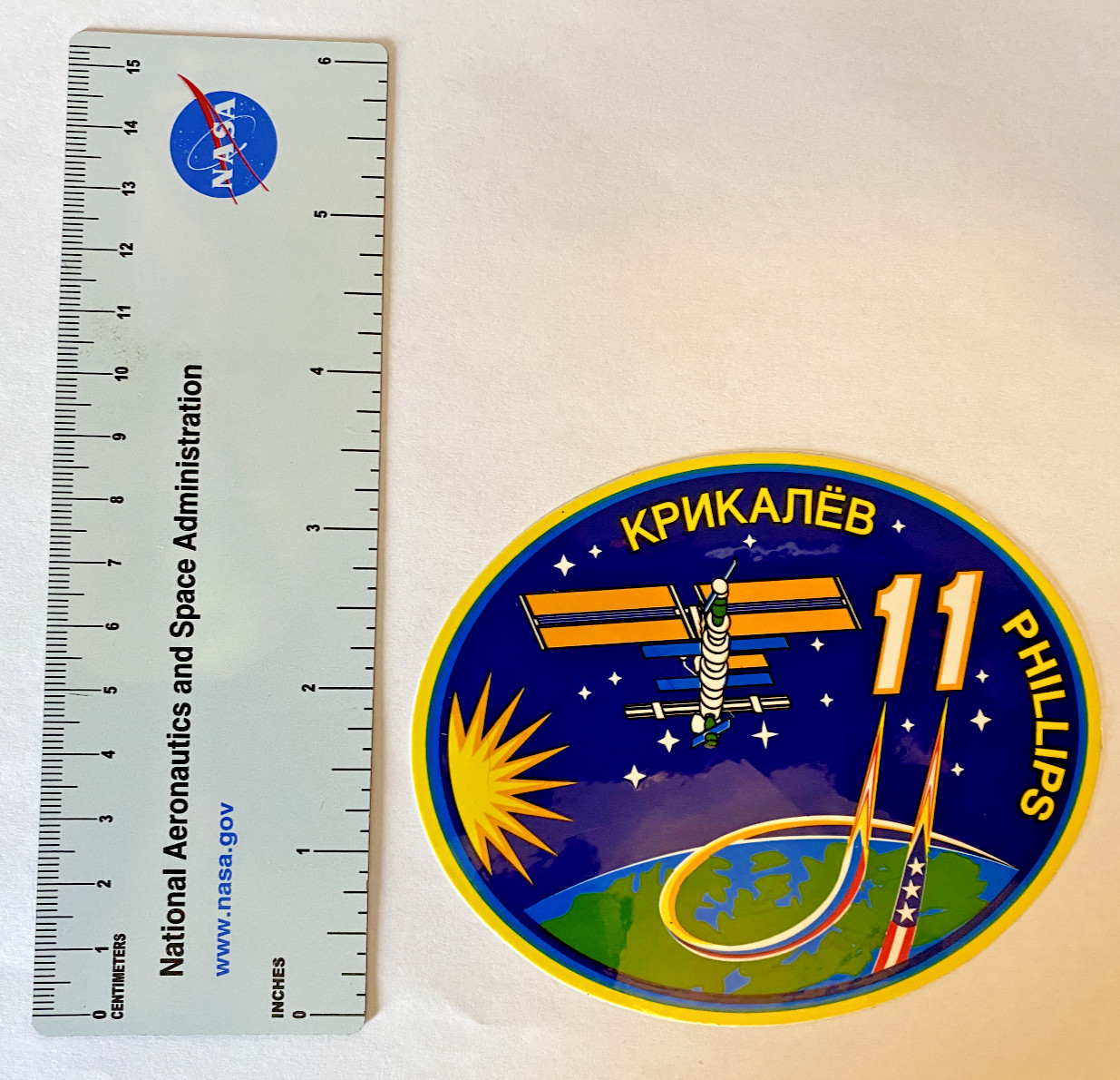 Vintage 2005 NASA Sticker Decal International Space Station Expedition-11