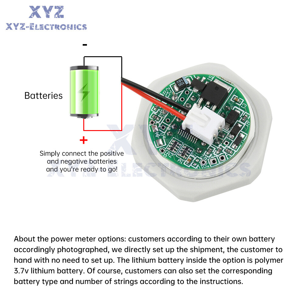 Digital Voltmeter Power Indicator Waterproof DC 8-120V Volt Meter with switch
