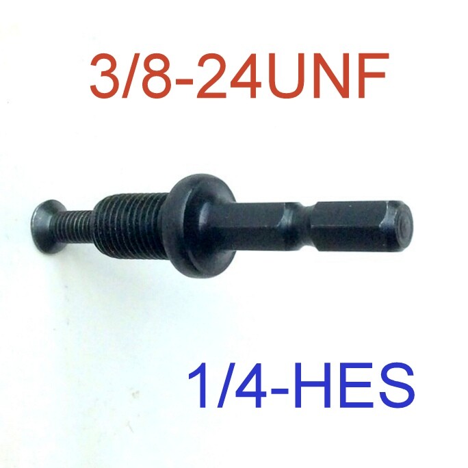 1 pc 1/4 Hex Adapter to 3/8"-24UNF Thread with Lock Screw to Drill Chuck sct-888