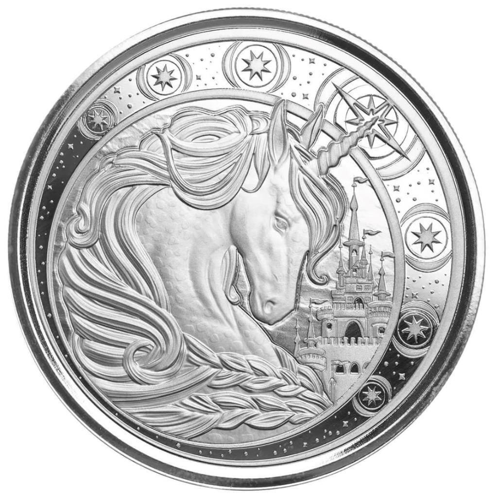 2023 1 oz Silver Coin - Ghana Unicorn .999 Silver Coin BU #A617